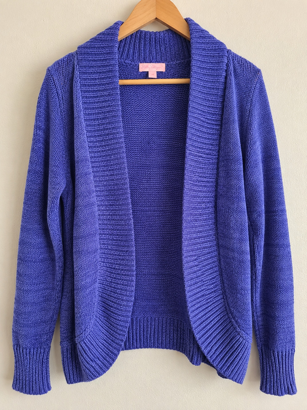 Lilly Pulitzer Purple Knit Open Front Cardigan Sweater Size M
